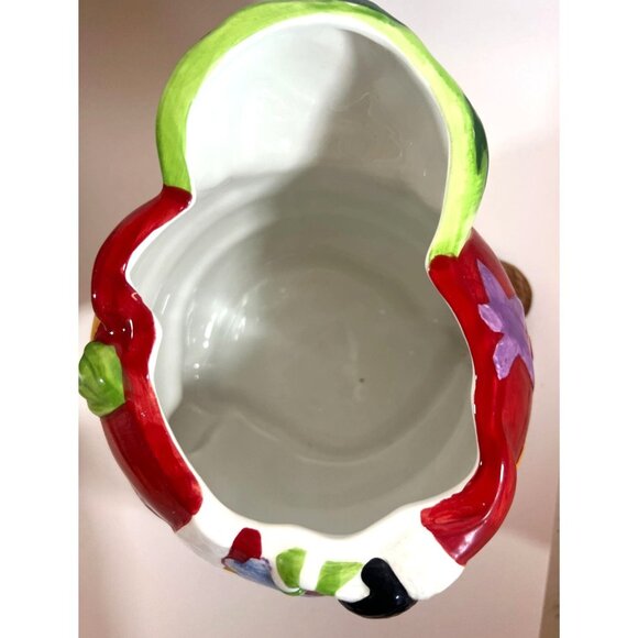 Vtg Santa Claus Cookie Jar kneeling Lrg Rare Christmas Holidays St. Nick - Picture 9 of 12